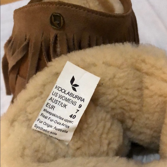 Josie style sheep skin fringe boots - Picture 3 of 4